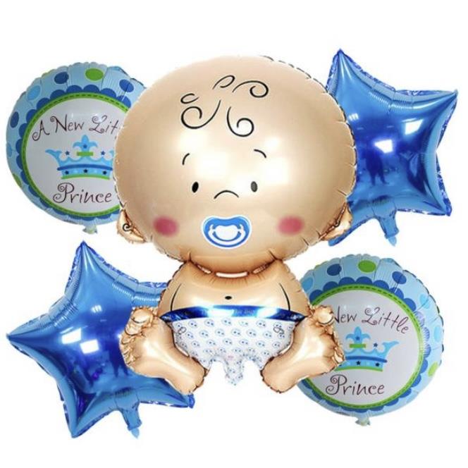 بادکنک فویلی مدل little princess  کد 99911 مجموعه ی 5 عددی